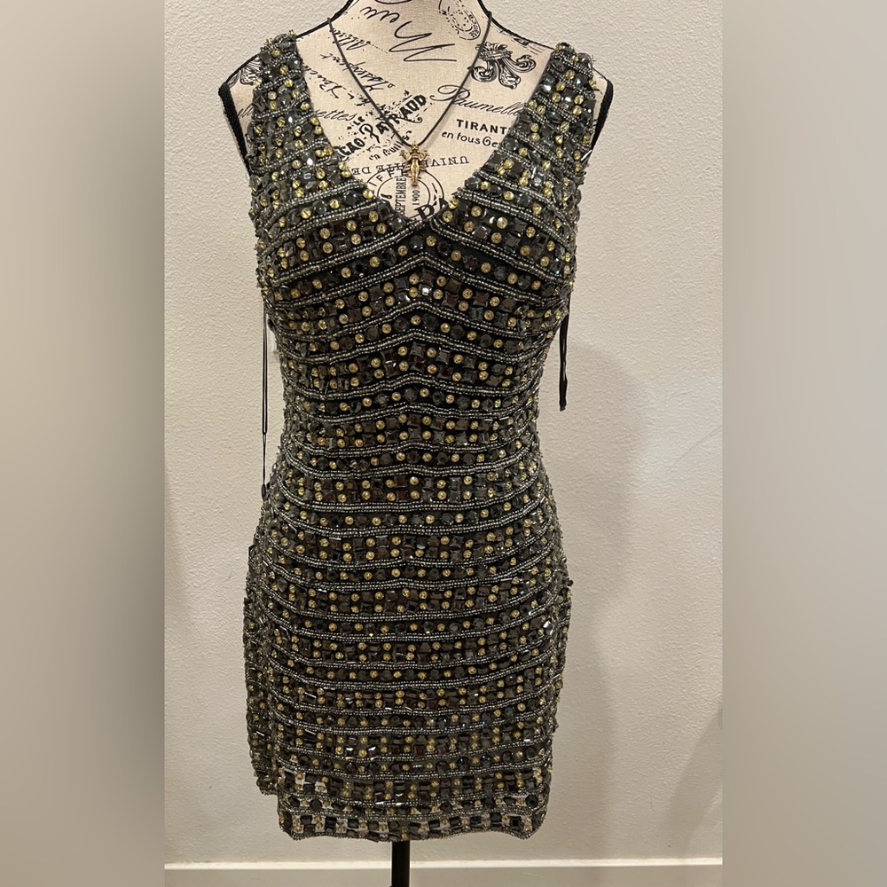 Musani gold short dress